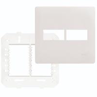 Placa Com Suporte 4""x4"" 2 Módulos Horizontal - 3639 - Fame Placa C-suporte 4x4 2 Modulos Horizontal 003639 - 1