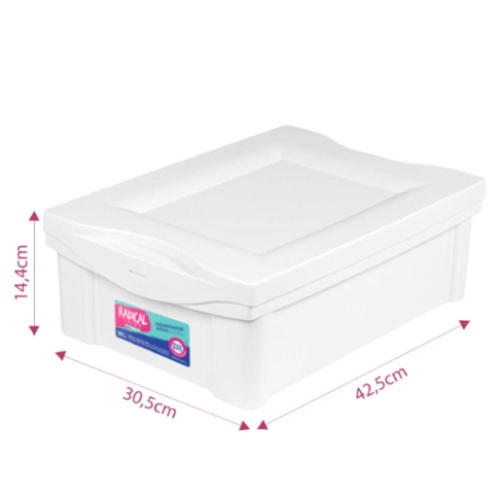 Organizador De Plástico Branco 13,5 Litros - Or21067 - Ordene - 3