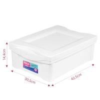 Organizador De Plástico Branco 13,5 Litros - Or21067 - Ordene - 3