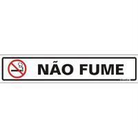Placa De Poliestireno Auto-adesiva 5x25cm Não Fume - 200 Aj - Sinalize Placa Ps 5x25 Nao Fume 200 Aj Sinalize - 1