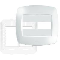 Placa 4 X 4 Com Suporte 2 Módulos Horizontais Elegance - 2513 - Fame Placa C-suporte 4x4 2 Mod.elegance Fame 094.2513.0 - 1