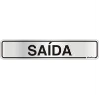 Placa De Alumínio Auto-adesiva 5x25cm Saída - 100 Ak - Sinalize Placa Auto-ades.5x25cm(saida) Sinalize 100ak - 1