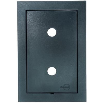 Placa 4x2 2 Furos Com Suporte Preto Fosco - Ekp-30000-50 - Dicompel