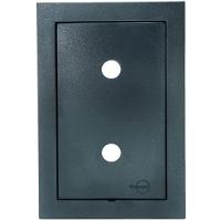 Placa 4x2 2 Furos Com Suporte Preto Fosco - Ekp-30000-50 - Dicompel - 1
