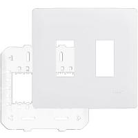 Placa Com Suporte 4""x4"" 2 Módulos Verical - 3640 - Fame Placa C-suporte 4x4 2 Modulos Vertical 003640 Fame - 1