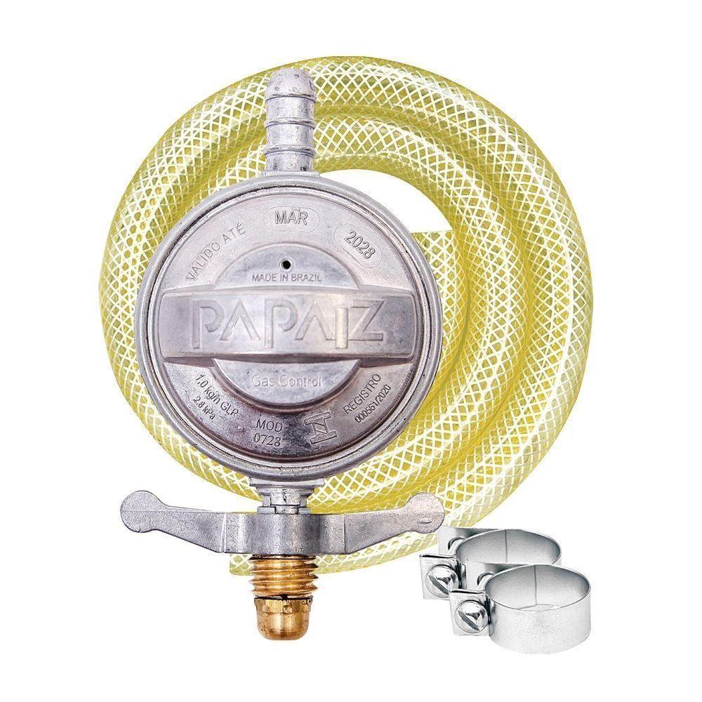 Regulador De Gás 1kg-h Com Mangueira 1,25 Cm - 904p2m1,25 - Papaiz - 1