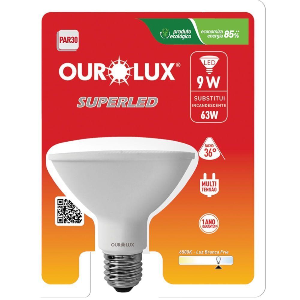 Lâmpada Superled Par 30 De 9 Watts E 3000k - 20108 - Ourolux Lâmpada Superled Par 30 9w Bivolt 3000k - 20108 - Ourolux - 4