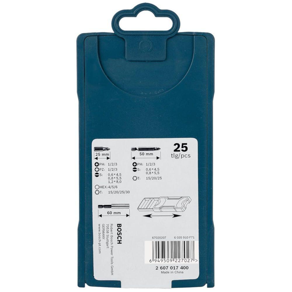 Jogo Mini X-line Com 25 Pontas Para Parafusadeira - 2607017400000 - Bosch - 6