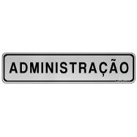 Placa De Alumínio Auto-adesiva 5x25cm Administração - 100 Bv - Sinalize Placa Auto-ades.5x25cm(administr)sinaliz 100bv - 1