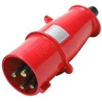 Plugue 3p+t 16a 380-440v 6h Vermelho - N-4076 - Steck Plug 3p+t16a 380-440v 6h Vm N-4076 Steck - 1