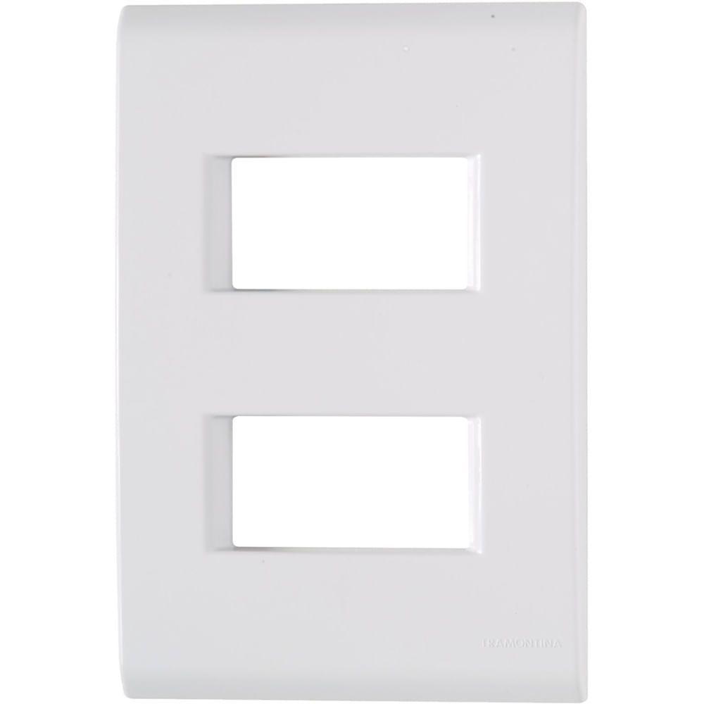 Placa Com 2 Postos Afastados Liz 4x2 - 57106-006 - Tramontina Placa 2p Afast.liz 4x2 Tramontina 57106-006 - 1