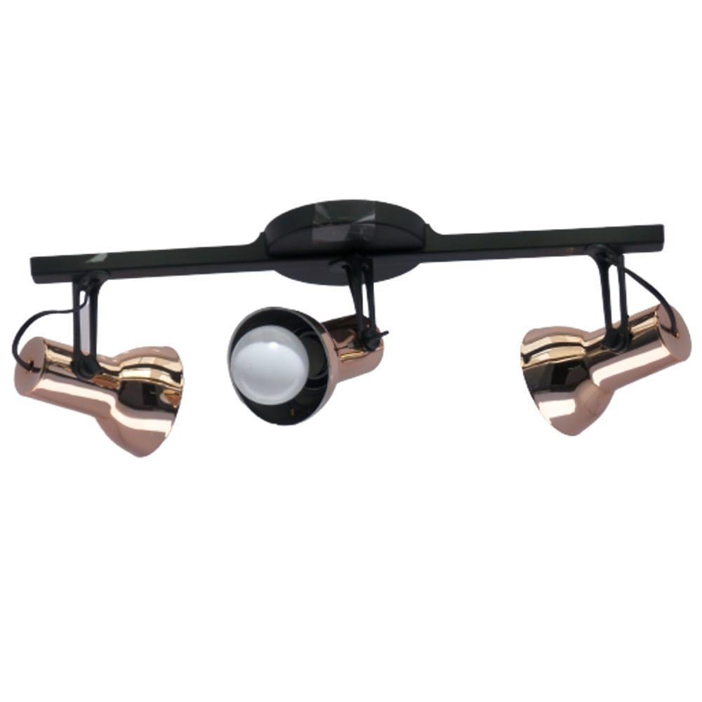 Spot Trilho Triplo Rose - 1124-s - Induplas - 1