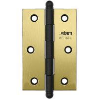 Dobradiça Pino E Bola 3.1-2" X 2.5-16" X 1,7mm Oxidado Sem Anel E Com Canto Reto - 42031 - Stam - 1