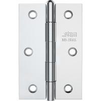 Dobradiça 3.1-2 X 2.5-16" X 1,5mm Com Pino Reversível E Canto Reto Galvanizado - 42052 - Stam - 1