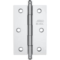 Dobradiça Pino E Bola 3.1-2" X 2.5-16" X 1,7mm Cromado Sem Anel E Com Canto Reto - 42030 - Stam - 1