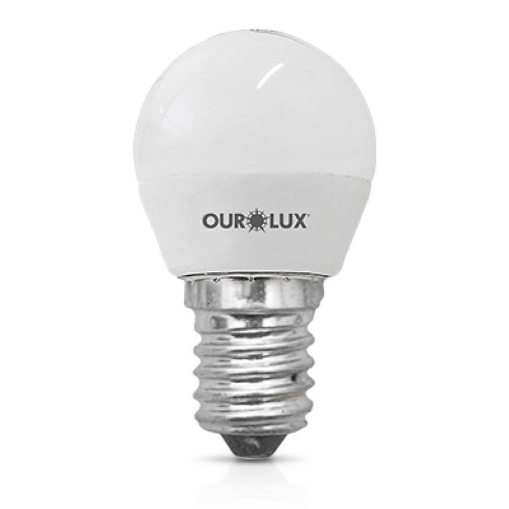 Lâmpada Superled Bolinha G45 De 4 Watts E 2700k - 20008 - Ourolux Lamp.superled S30 4w Bolin.biv.2700k E14 - 1