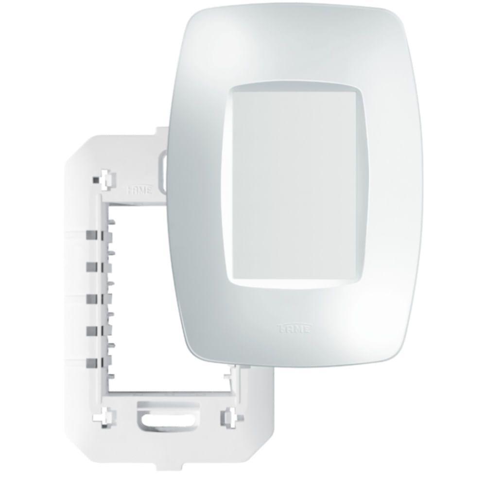 Placa 4"" X 2"" Com Suporte Cega Elegance - 2757 - Fame Placa Cega 4x2 C-suporte Elegance Fame 094.2757.0 - 1