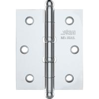 Dobradiça Pino E Bola 3" X 2.1-2" X 1,7mm Cromado Com 2 Anéis E Canto Reto - 42048 - Stam - 1