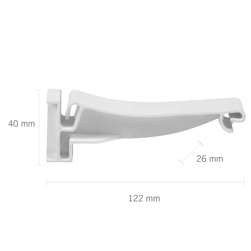 Suporte De Fixação De Calha Branco De 26x122mm - Cal-su*br - Astra Suporte Fixacao De Calha 26x122mm - Cal-su*br - Astra - 1