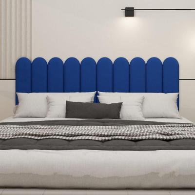 Cabeceira King Size Nuvem Pratica E Moderna 10 Placas 60cm Azul Marinho