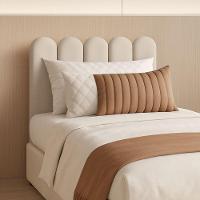 Cabeceira Solteiro Nuvem Pratica E Moderna Com 5 Placas 60cm Branco - 5