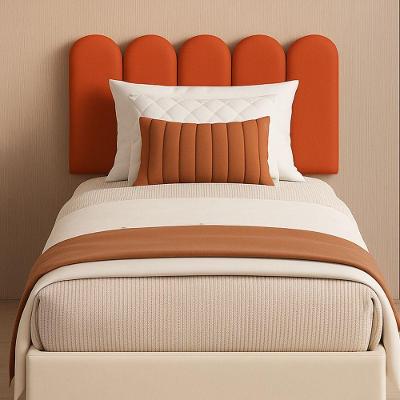 Cabeceira Nuvem Suede Solteiro Com 5 Placas Macias De 60cm Terracota