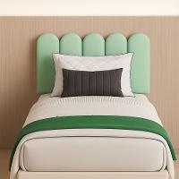 Cabeceira Nuvem Suede Solteiro Com 5 Placas Macias De 60cm Verde Claro - 1