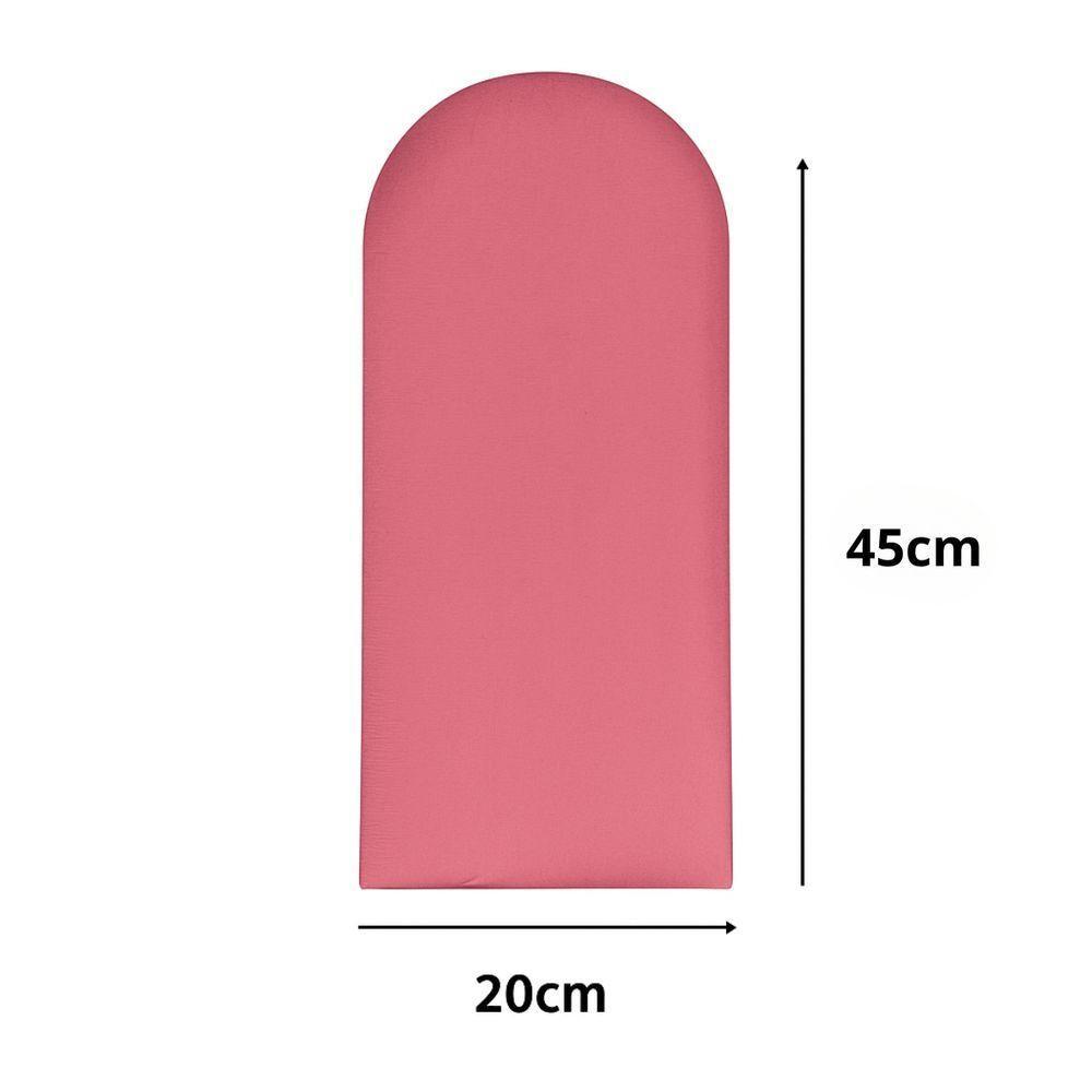 Cabeceira Nuvem Estofada Queen Size 8 Placas Em Suede 45cm Goiaba - 2