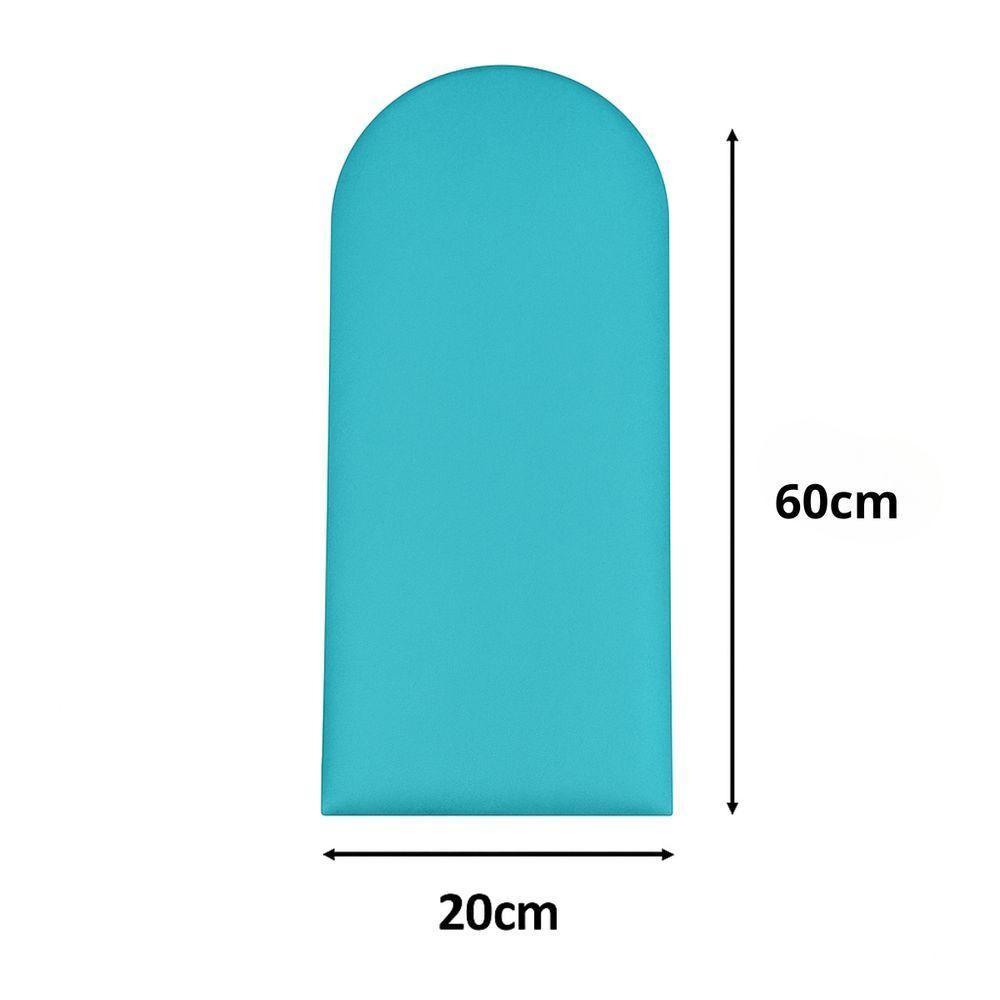 Cabeceira Nuvem Suede King Size Com 10 Placas Macias De 60cm Azul Bebe - 2