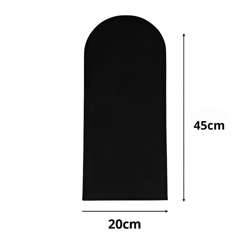 Cabeceira Queen Size Design Nuvem 45x20cm 8 Placas Em Suede Preto - 2