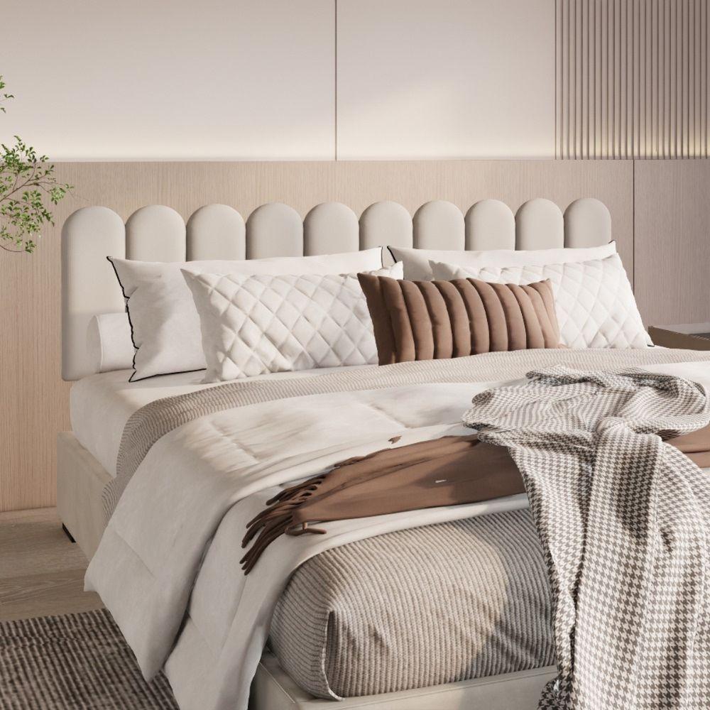 Cabeceira King Size Nuvem Pratica E Moderna 10 Placas 60cm Branco - 2