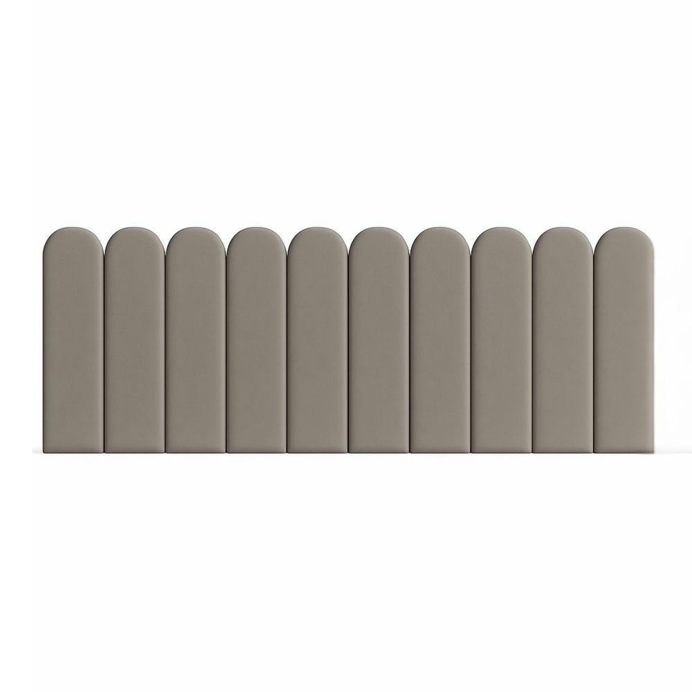 Cabeceira Nuvem Suede King Size Com 10 Placas Macias De 60cm Verde Claro - 6