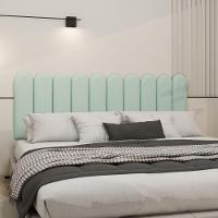 Cabeceira Nuvem Suede King Size Com 10 Placas Macias De 60cm Verde Claro - 1