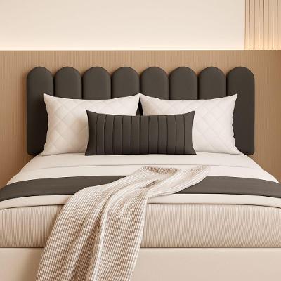 Cabeceira Queen Size Nuvem Pratica E Moderna 8 Placas 60cm Chumbo