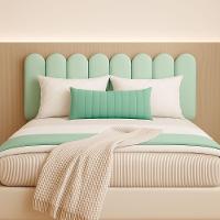 Cabeceira Queen Size Design Nuvem 45x20cm 8 Placas Em Suede Verde Claro - 5