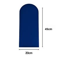 Cabeceira King Size Design Nuvem 45cm 10 Placas Em Suede Azul Marinho - 3