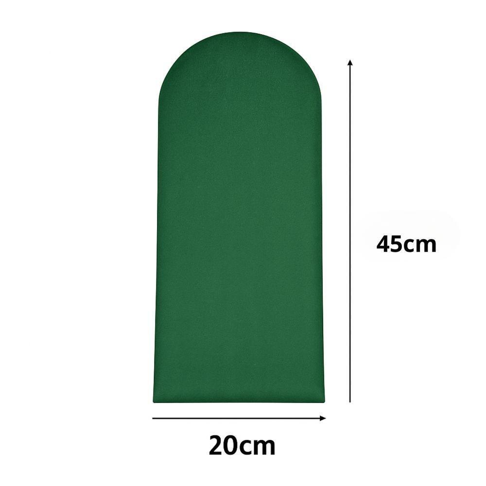 Cabeceira Queen Size Design Nuvem 45x20cm 8 Placas Em Suede Verde - 2