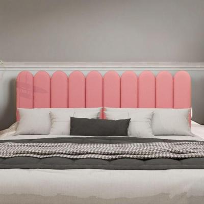 Cabeceira Design Nuvem 20x60cm King Size 10 Placas Em Suede Goiaba