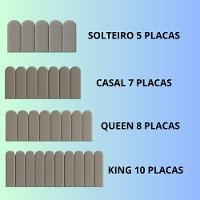Cabeceira Queen Size Nuvem Pratica E Moderna 8 Placas 60cm Azul Bebe