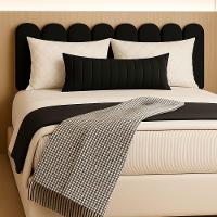 Cabeceira Queen Size Nuvem Pratica E Moderna 8 Placas 60cm Preto