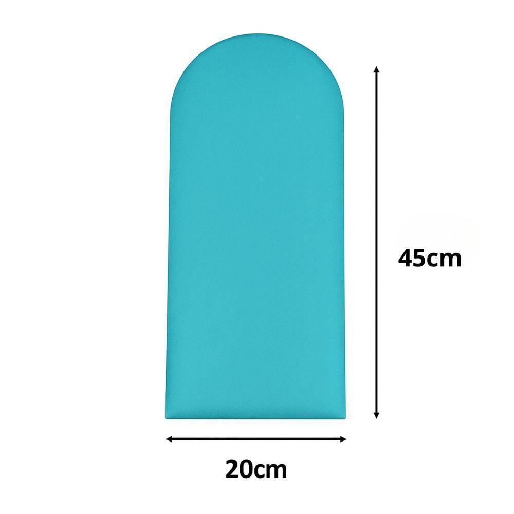 Cabeceira King Size Design Nuvem 45cm 10 Placas Em Suede Azul Bebe - 3