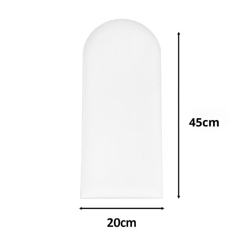 Cabeceira Nuvem Estofada Queen Size 8 Placas Em Suede 45cm Branco - 2