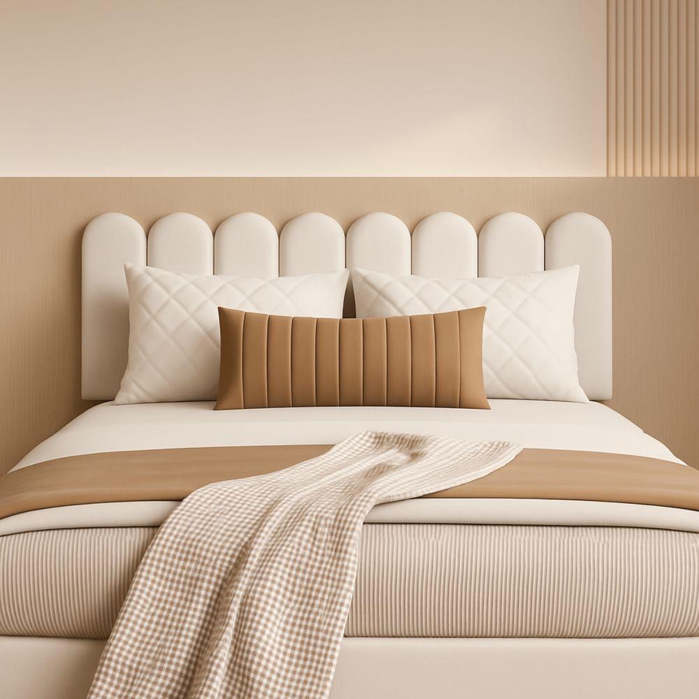 Cabeceira Queen Size Nuvem Pratica E Moderna 8 Placas 60cm Branco - 1