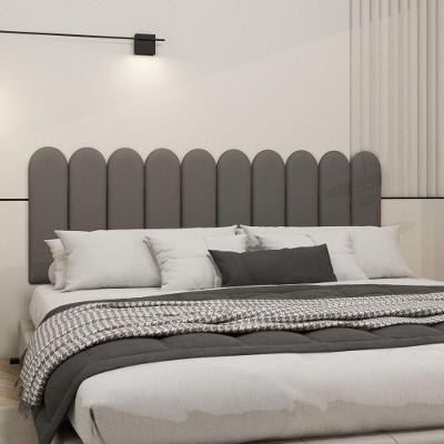 Cabeceira Nuvem Suede King Size Com 10 Placas Macias De 60cm Chumbo