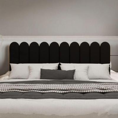 Cabeceira Nuvem King Size Facil Instalação 10 Placas 45x20cm Preto