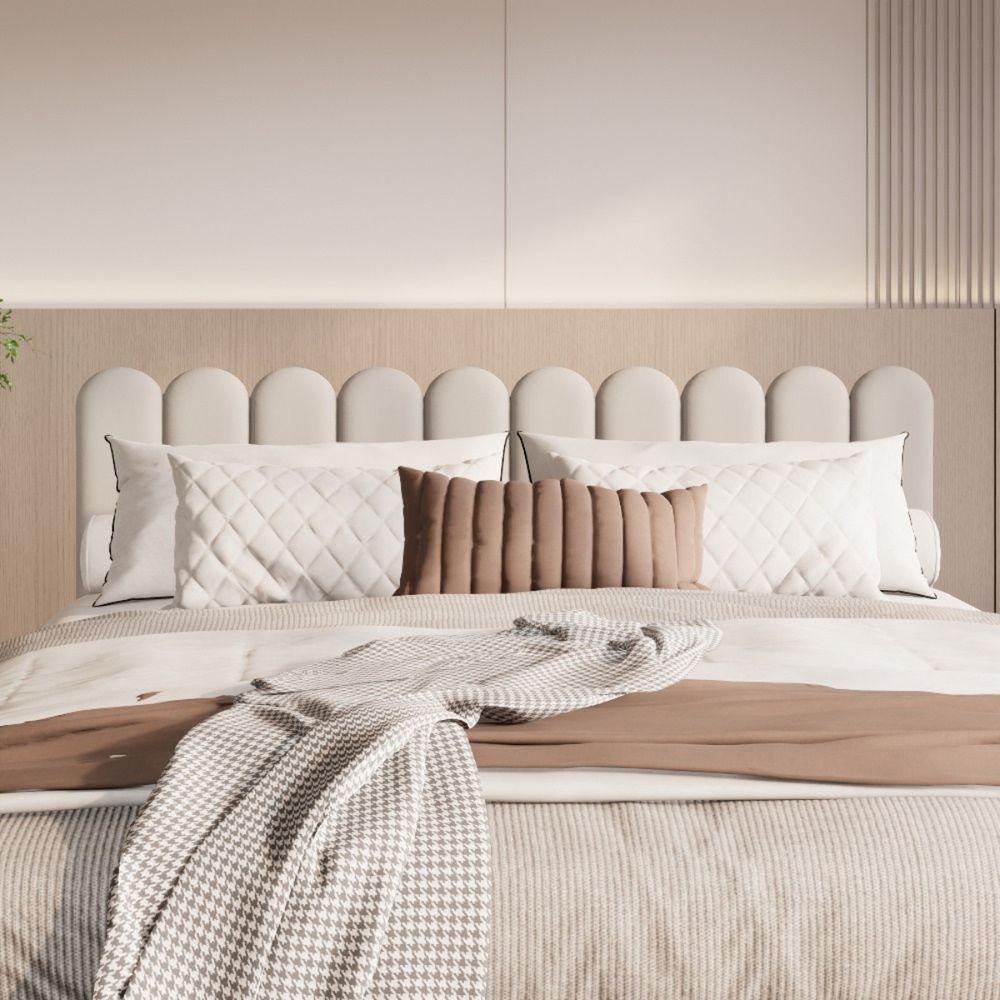 Cabeceira Nuvem Suede King Size Com 10 Placas Macias De 60cm Branco - 5