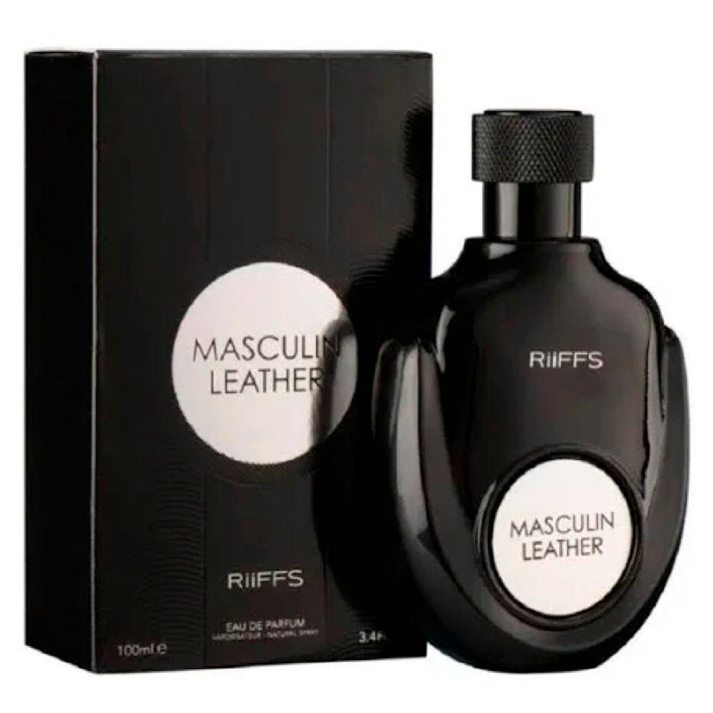 Kit Perfume Masculin Leather Riffs Edp Masculino 100ml+ Shower 100ml + Body Lotion 100ml - 3