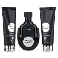 Kit Perfume Masculin Leather Riffs Edp Masculino 100ml+ Shower 100ml + Body Lotion 100ml - 1