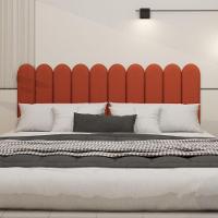 Cabeceira Nuvem Suede King Size Com 10 Placas Macias De 60cm Terracota - 5