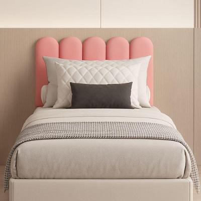 Cabeceira Nuvem Suede Solteiro Com 5 Placas Macias De 60cm Goiaba